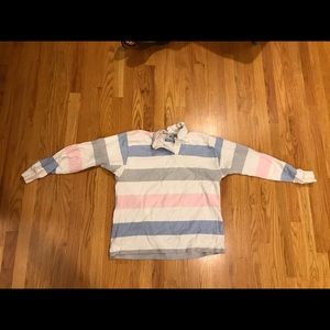 Lands’ End pastel long sleeve striped tee
